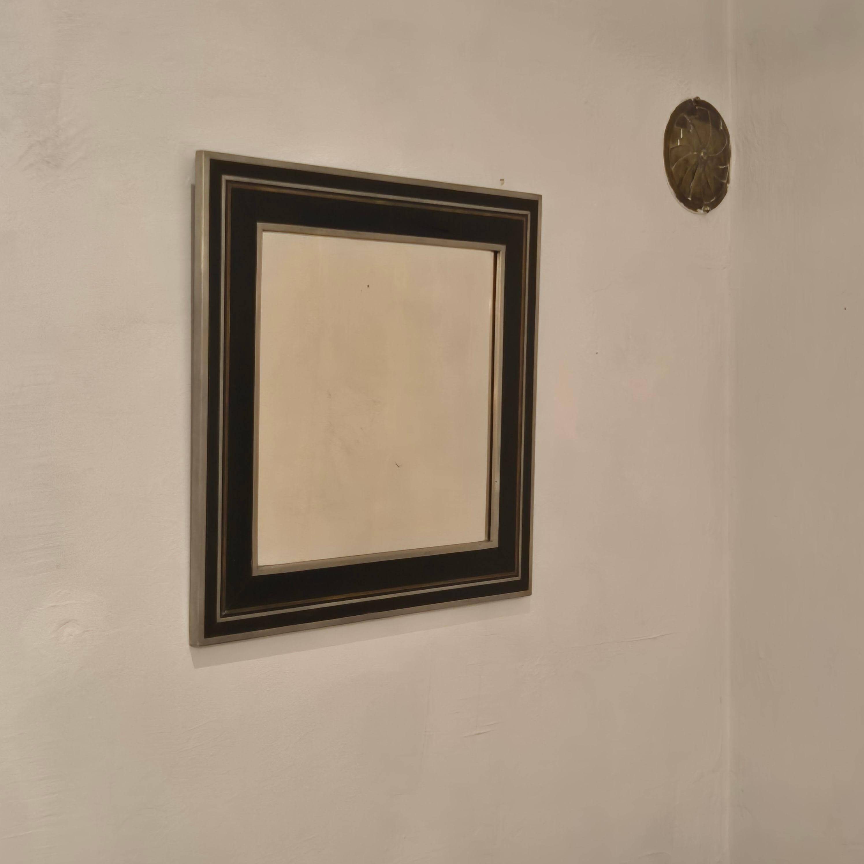A masterpiece of Swedish Grace, Uno Åhren mirror, pewter, brass, Firma Svenskt Tenn