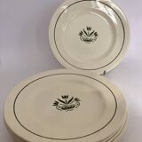 6 flat plates, Marnoz model - E.Charbonnier Salins