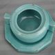 Octagonal blue-green ceramic pot and pouch Lifas / Alice Sordet-Bonifas (1902-1975)