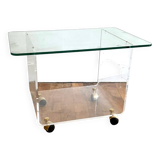 Table basse Plexiglas et verre David Lange