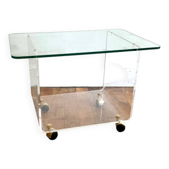 Table basse Plexiglas et verre David Lange