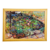 Garden pond with water lilies, 1994 – Oil painting by Alexander Michael