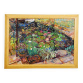 Étang de jardin avec nénuphars, 1994 – Peinture à l'huile par Alexander Michael
