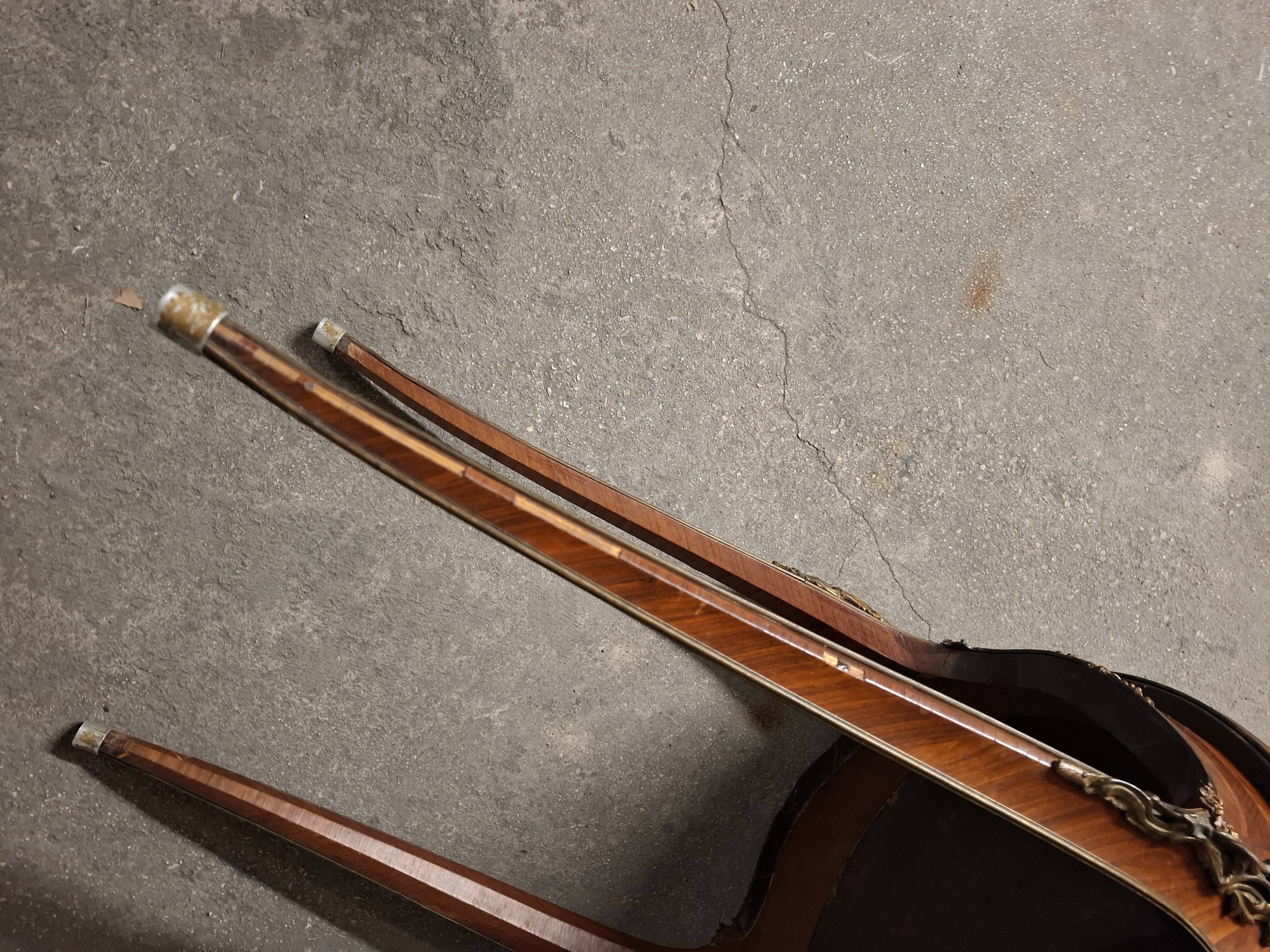 Louis XV style gueridon side table in marquetry