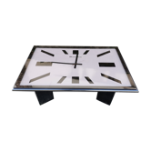 Table basse vintage horloge