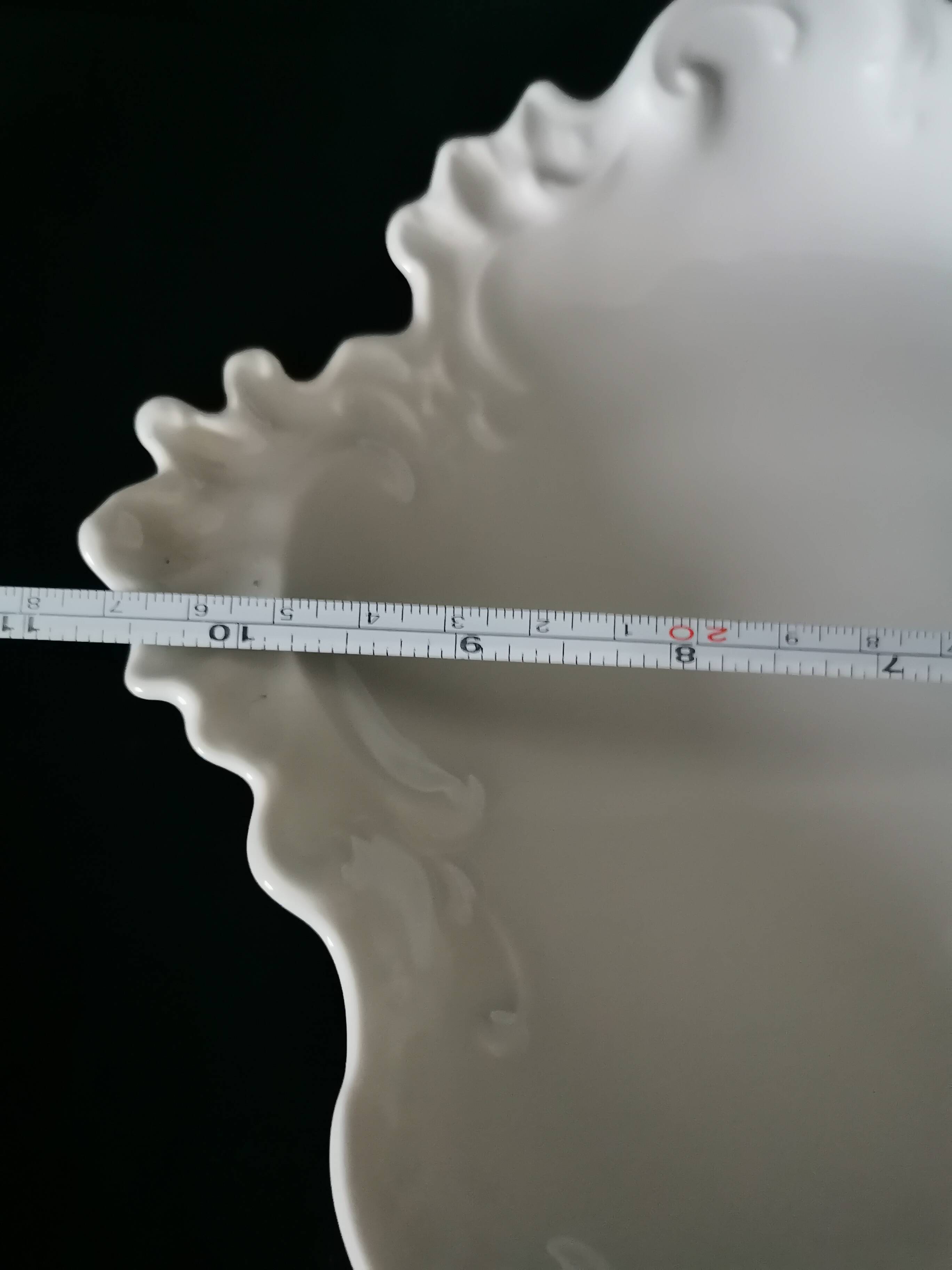 white Limoges porcelain crudité dish