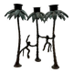 Chandelier "singe" en bronze patiné, 1970s
