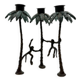 "Monkey" chandelier in patinated bronze, 1970s