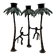 Chandelier "singe" en bronze patiné, 1970s