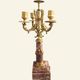 Pair of table candelabra in marble and bronze, Napoleon III style.