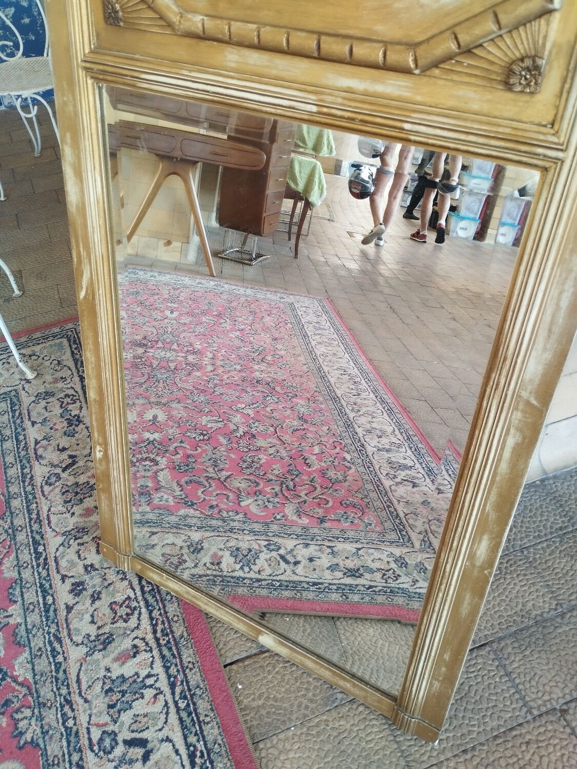 Antique trumeau mirror in Louis XVI style