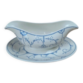 Saucière ancienne Boch décor bleu – charme campagne chic