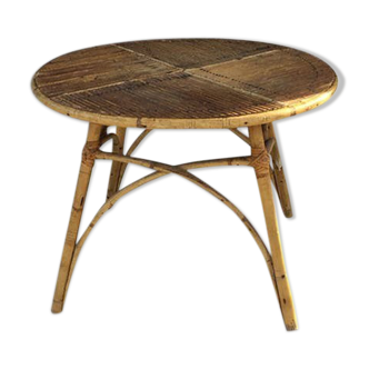 Coffee table in rattan years 60