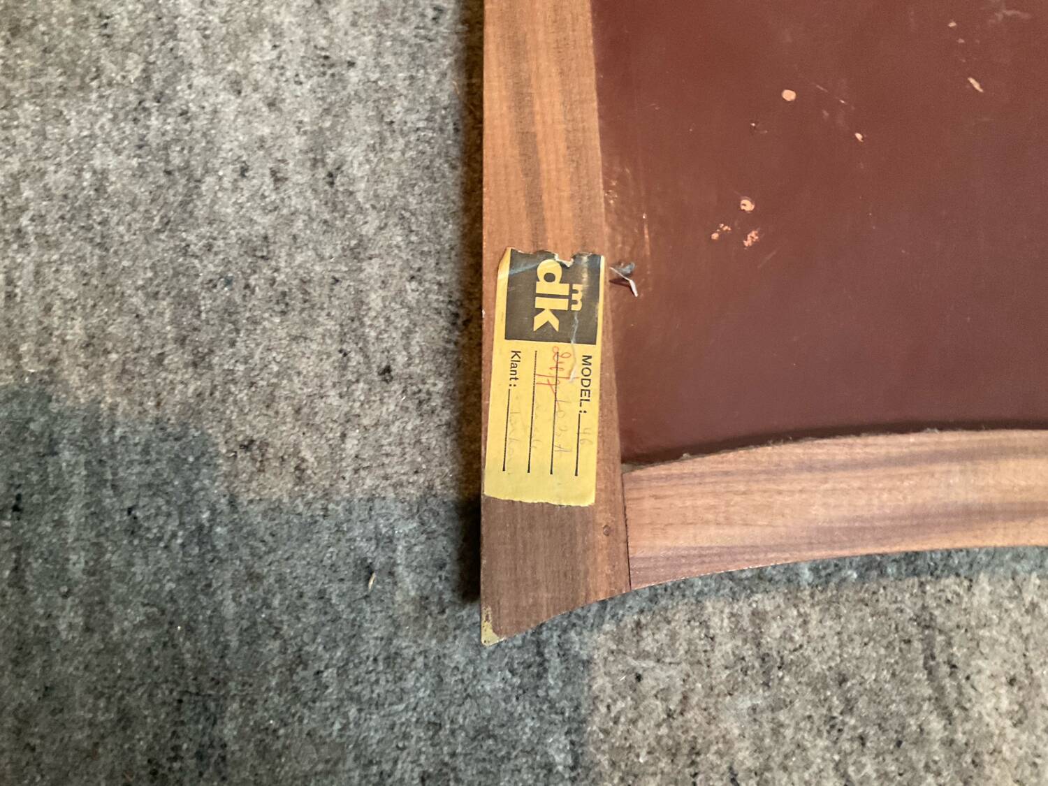 Scandinavian teak mirror from the 1960s