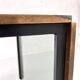 Vintage smoked glass and brass side table, Italy, 1970s