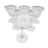 Series of 6 Champagne glasses Baccarat model Beauharnais