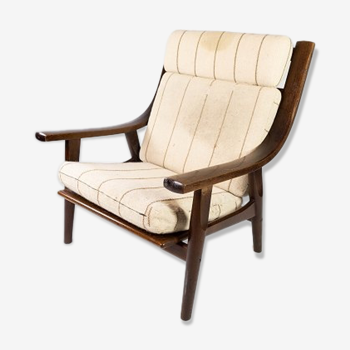 Fauteuil en chêne Hans J. Wegner fabriqué par Getama 60