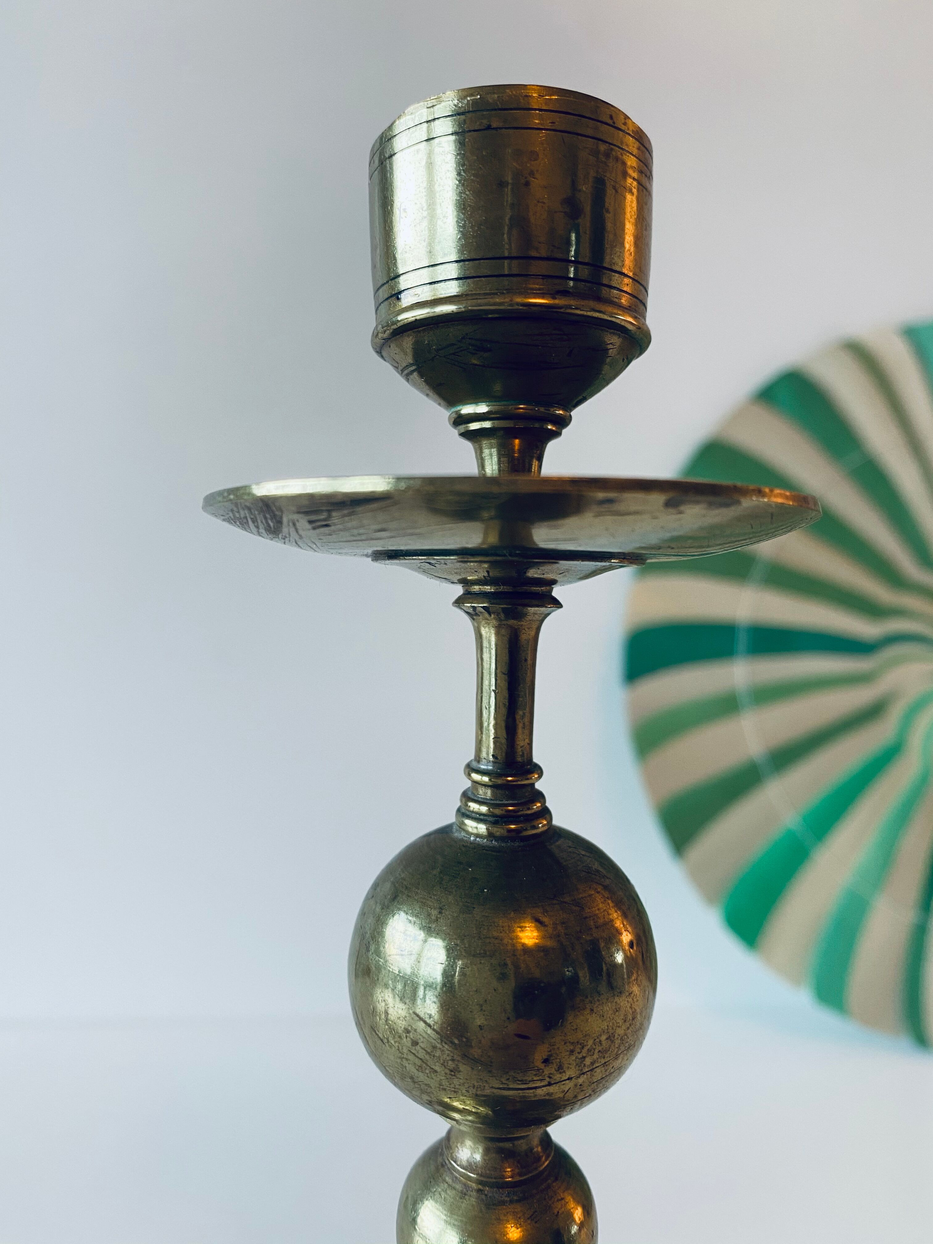 Brass ball bougeoir