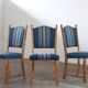 Set of 5 Vintage Danish Oak Dining Chairs Mid-Century Modern, Kjærnulf Style