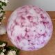 Vintage pink and white glass globe table lamp