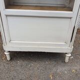 Old grey patinated showcase