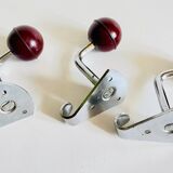 Chrome and bakelite coat hooks from the 70s