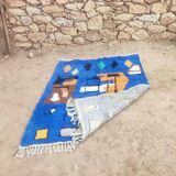 Moroccan rug in natural wool 3x2 m