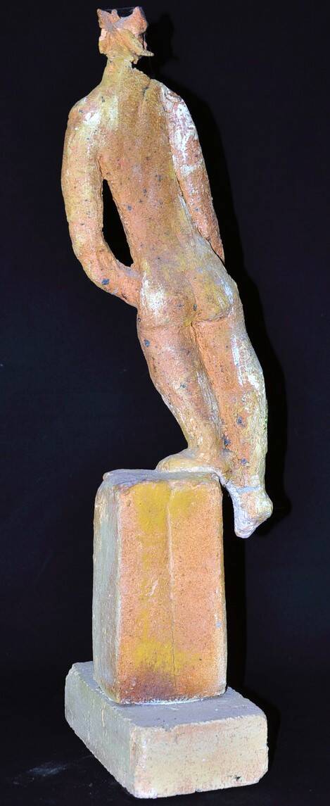 Terracotta sculpture signed Michel Wohlfahrt, circa 1980