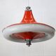Lampe vintage de Massive Belgium, couleur orange/blanc/chrome - Belgique 1977