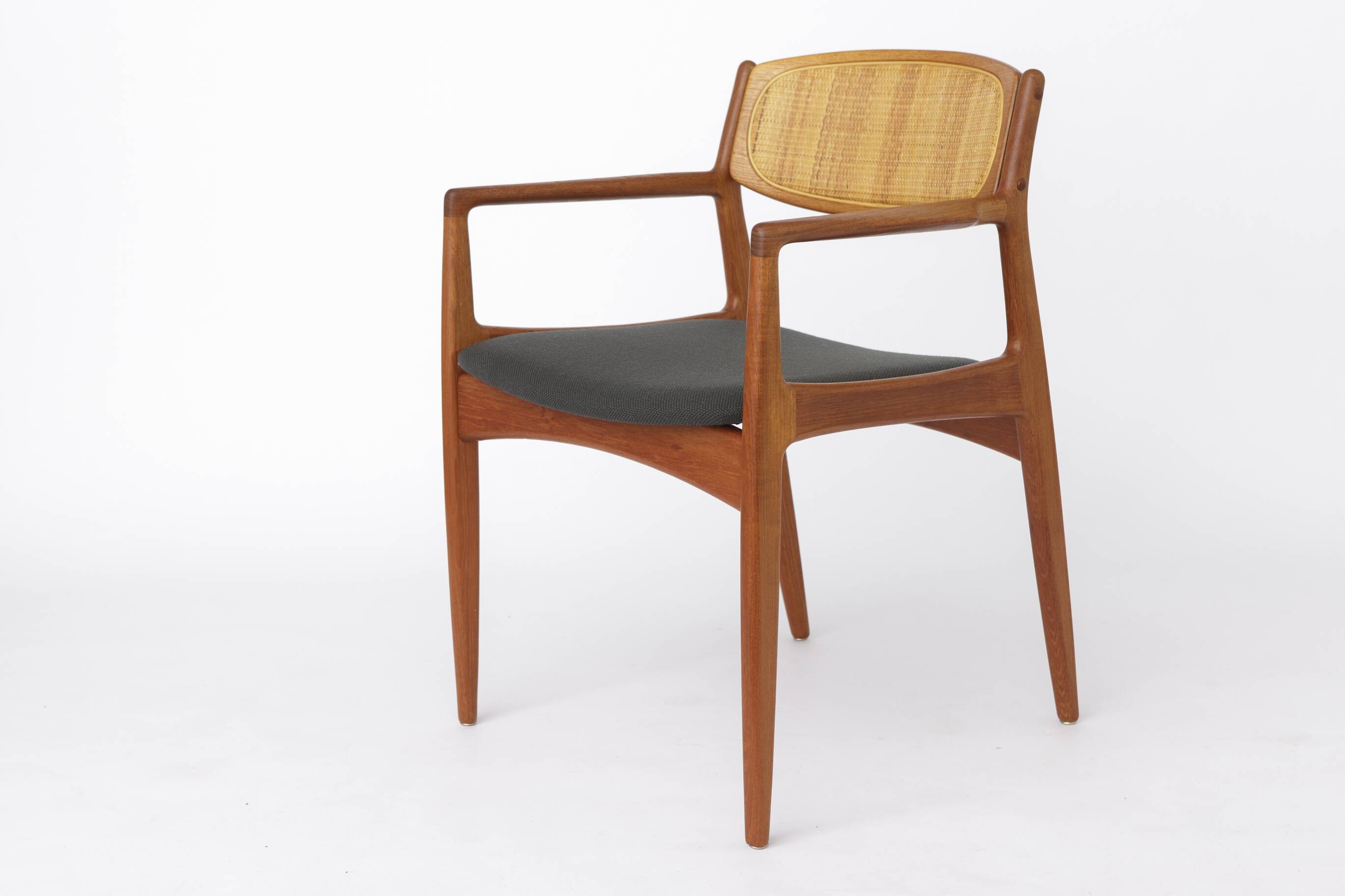 Danish Teak & Rattan Armchair by Ib Kofod-Larsen, 1960s, Model 4325