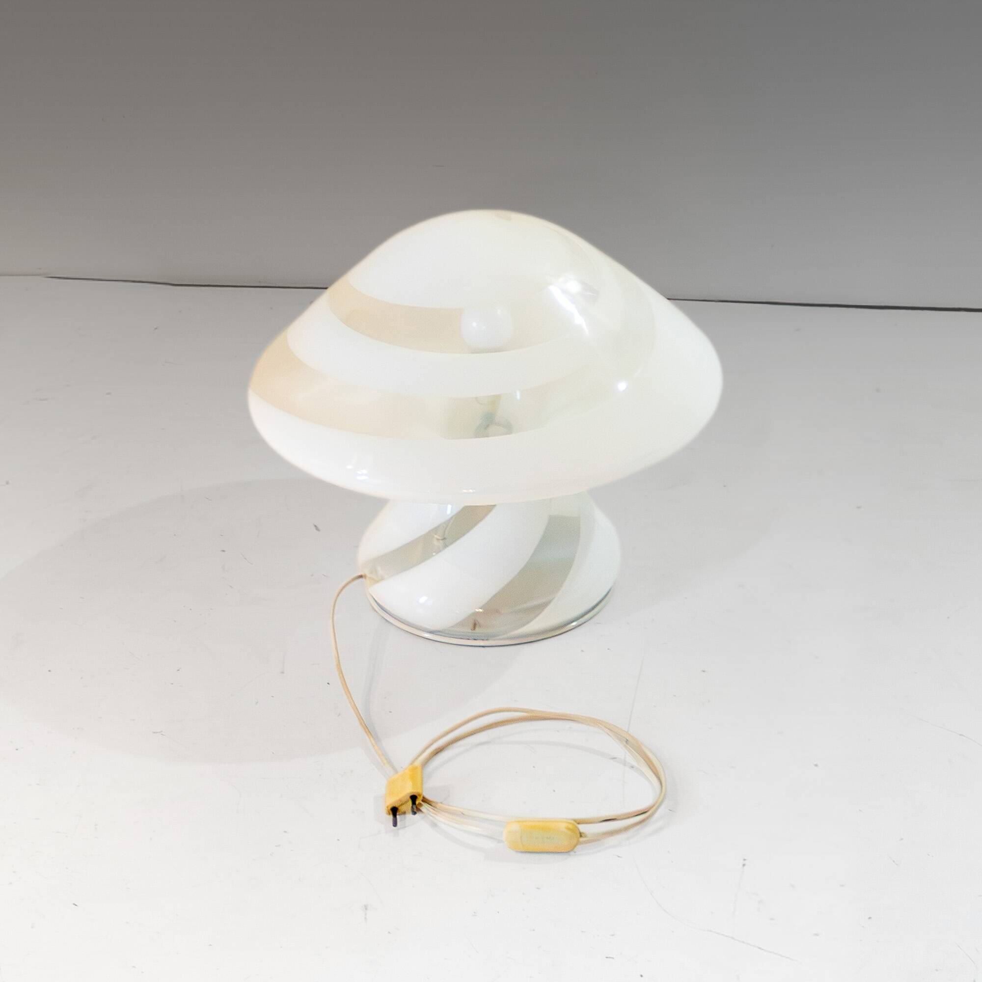 1970s Murano Glass Mushroom Table Lamp by Carlo Nason for Mazzega