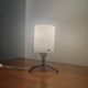 Vintage tripod lamp 60s/70s – Smoked Plexiglass, Brass & Frosted granite glass