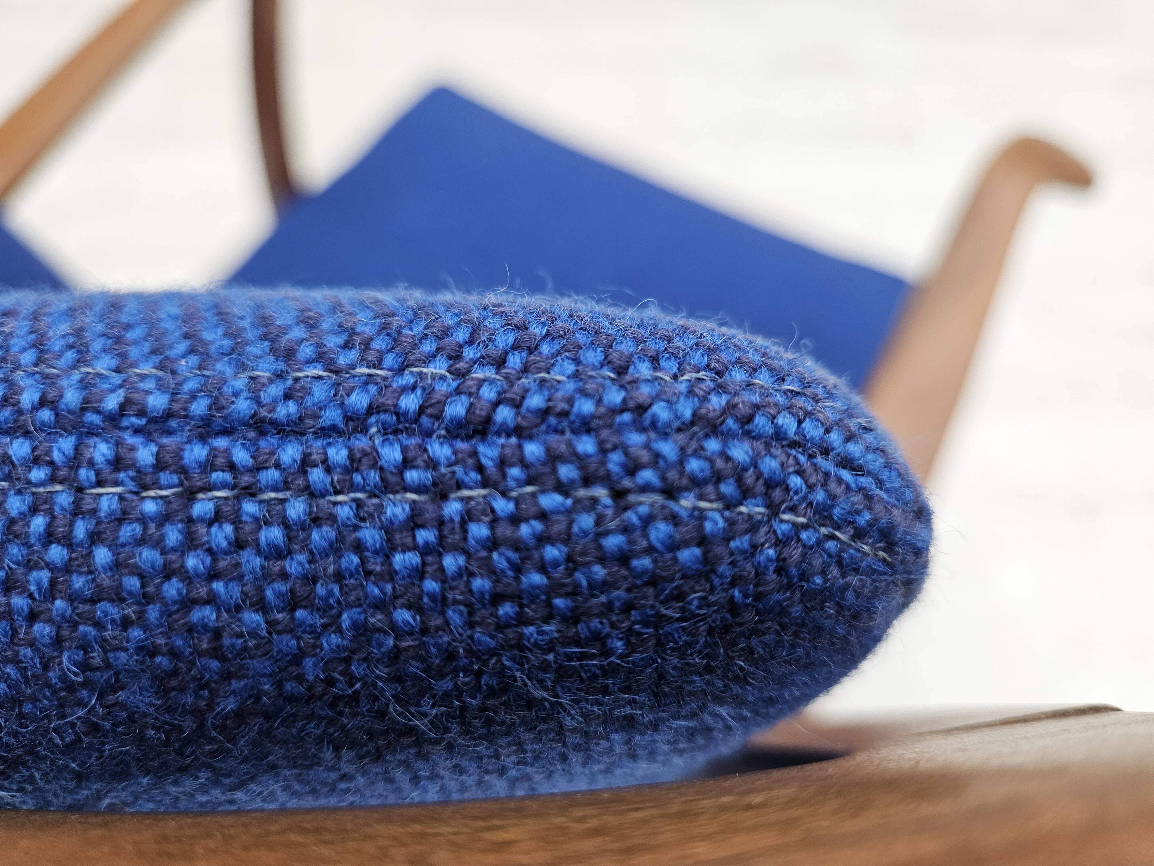 1960s, Danish easy armchair by Fritz Hansen, wool fabric, beech wood.