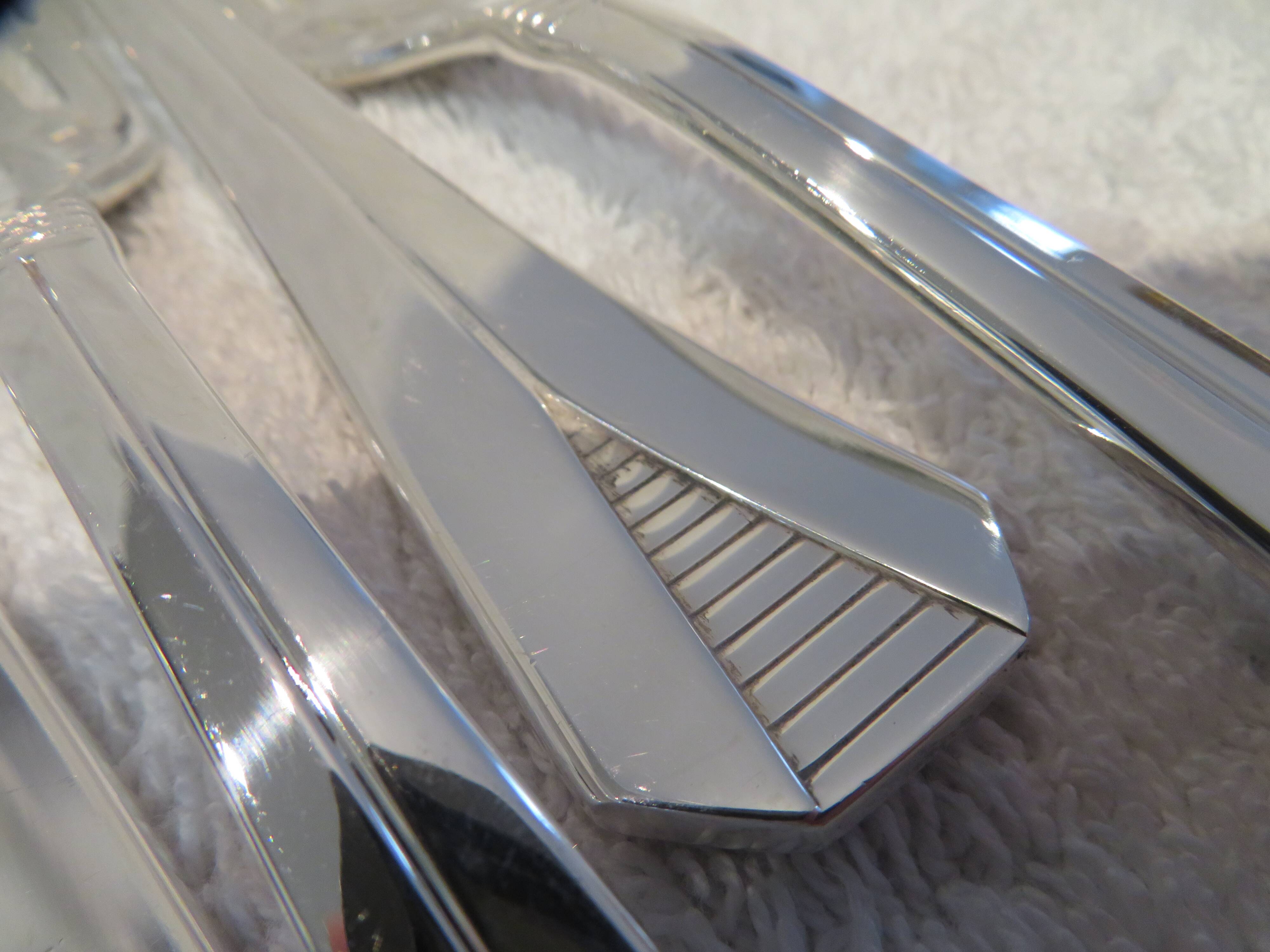10 Christofle Atlantide silver-plated table forks 20.7cm