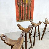 Tripod vintage brutalist spanish barstools