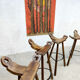 Tripod vintage brutalist spanish barstools