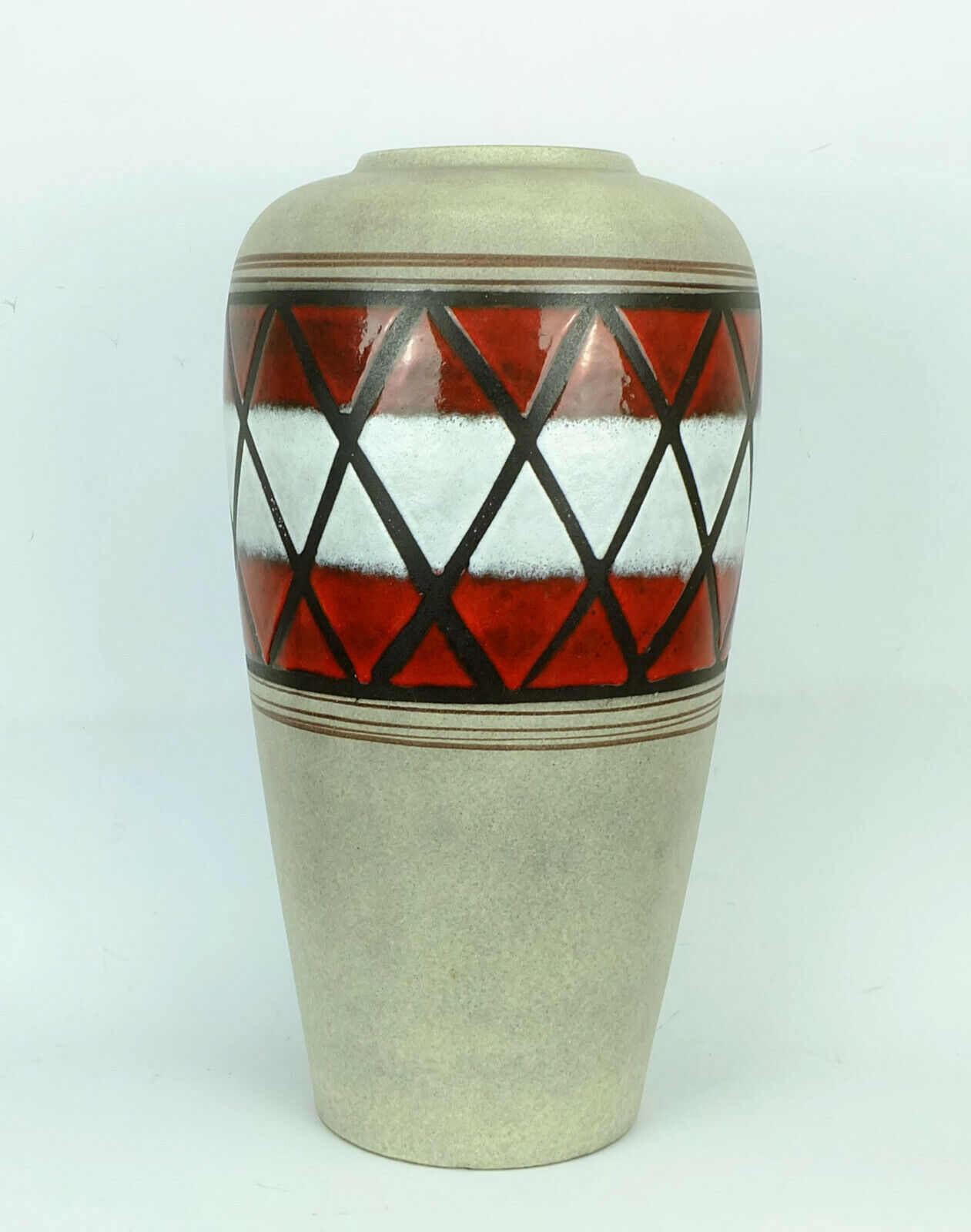 mid century VASE floorvase scheurich model 517-50 geometric decor heinz siery 1959