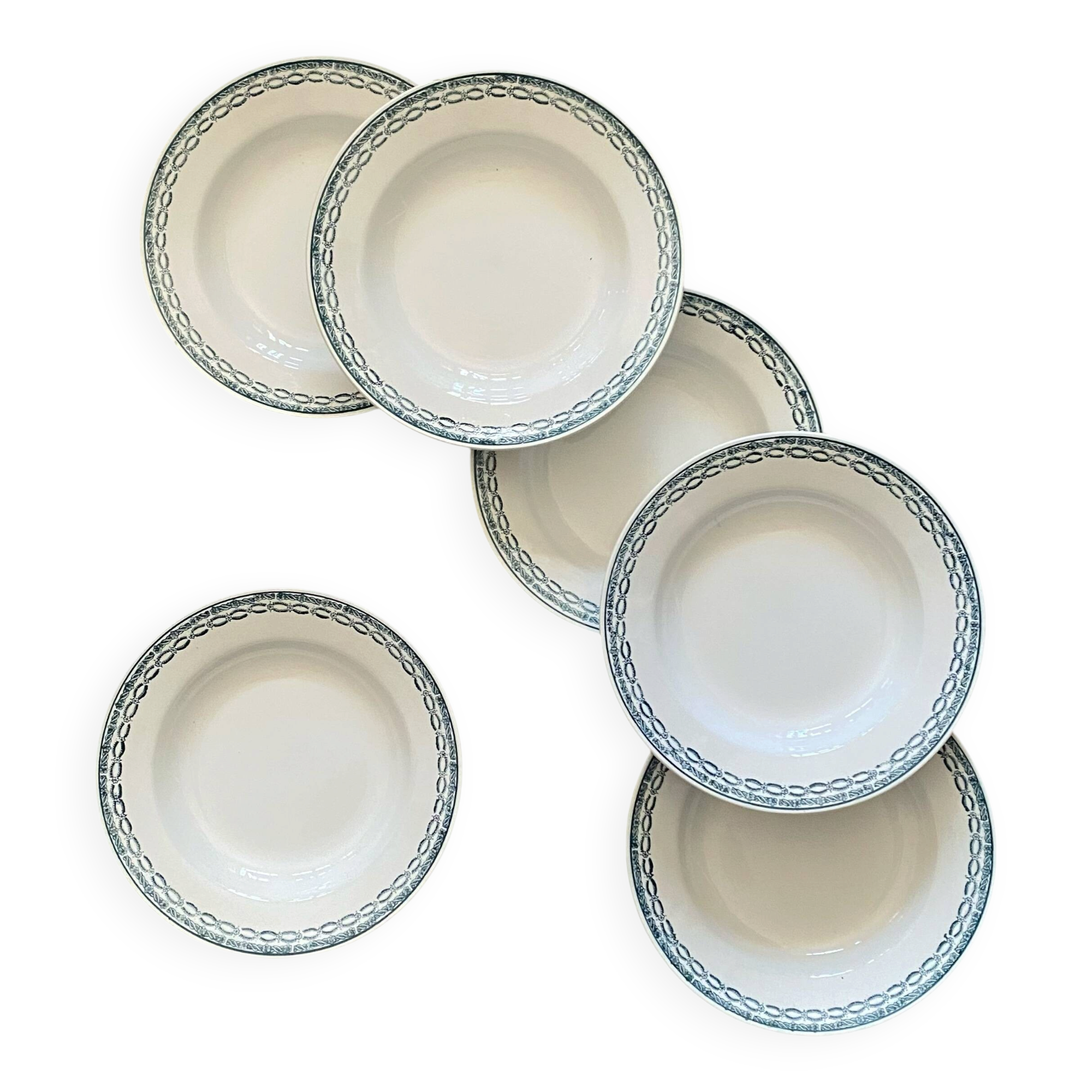 6 deep plates Saint Amand