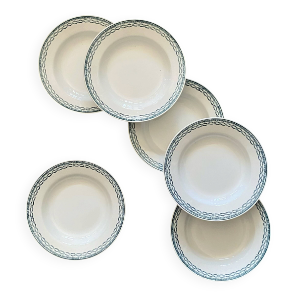 6 assiettes creuses Saint Amand