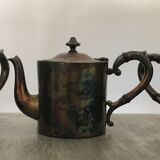 Silver metal teapot