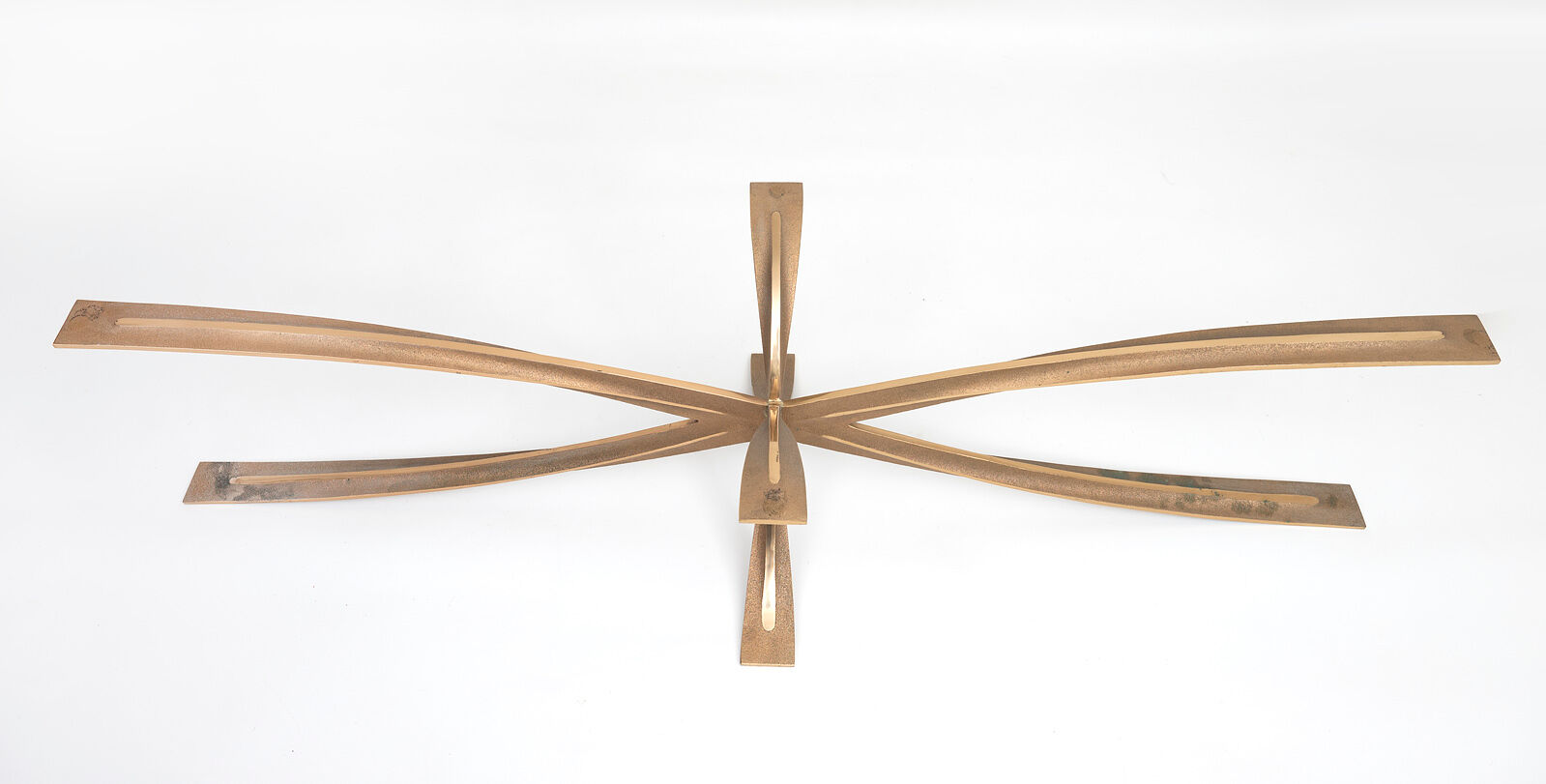 Michel Mangematin bronze coffee table, France 1960s