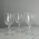 5 large crystal wine/water glasses.