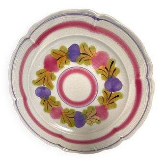 Seventies cake dish with flowers, Pordic model Ninon