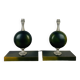Paire de lampes Philippe Barbier années 70, vert