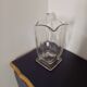 Vintage Art Deco style heavy crystal pitcher, square base.