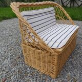 rattan bench chest