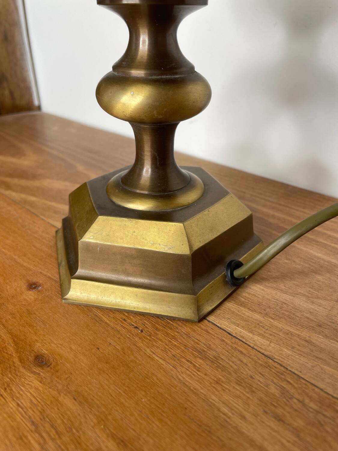 Antique brass lamp base