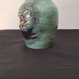 Vase vert bleuté