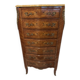 Louis XV style rosewood chest of drawers