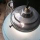 Blue glass ball pendant light